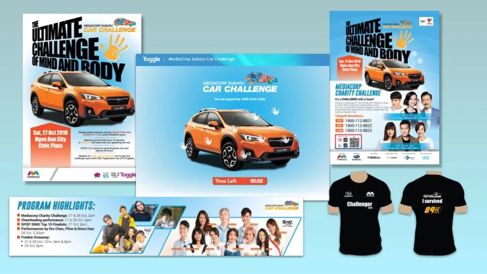 Mediacorp Subaru Car Challenge — original portfolio artwork
