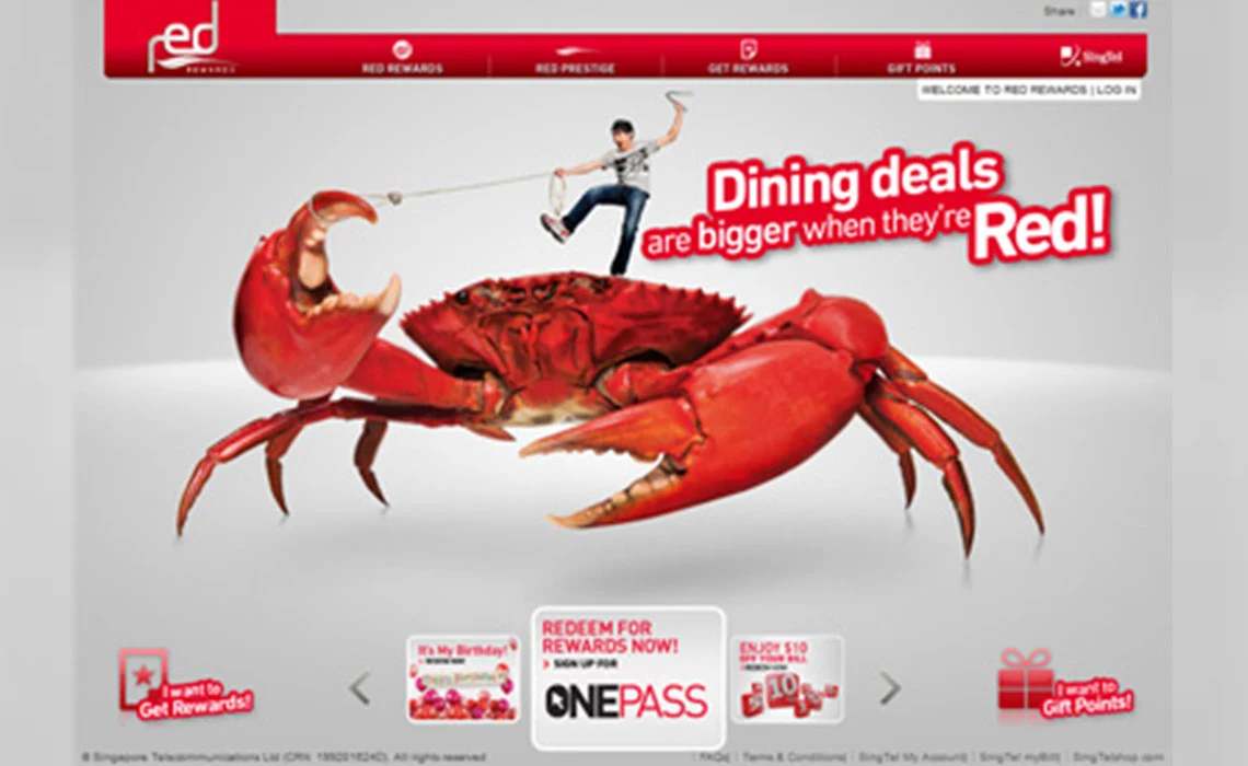 SingTel Red Rewards — original portfolio artwork